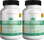Vertigenics Max Brain Support Suplemento para el Cerebro, Fórmula Neuro de Extra Fuerza, 60 Cápsulas, con Ingredientes Herbales y Vitaminas