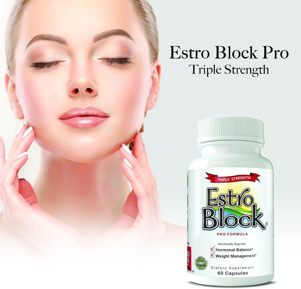 Estroblock PRO TRIPLE STRENGTH - Paquete de 3 de 180 cápsulas, DIM e Indol-3-Carbinol