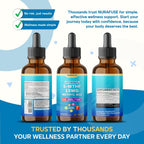NURAFUSE Liposomal 5-MTHF 15mg & Methyl B12 Liquid Drops – 96mg per Serving, Ultra Potent, Raspberry Taste – 2 FL OZ (60ml)