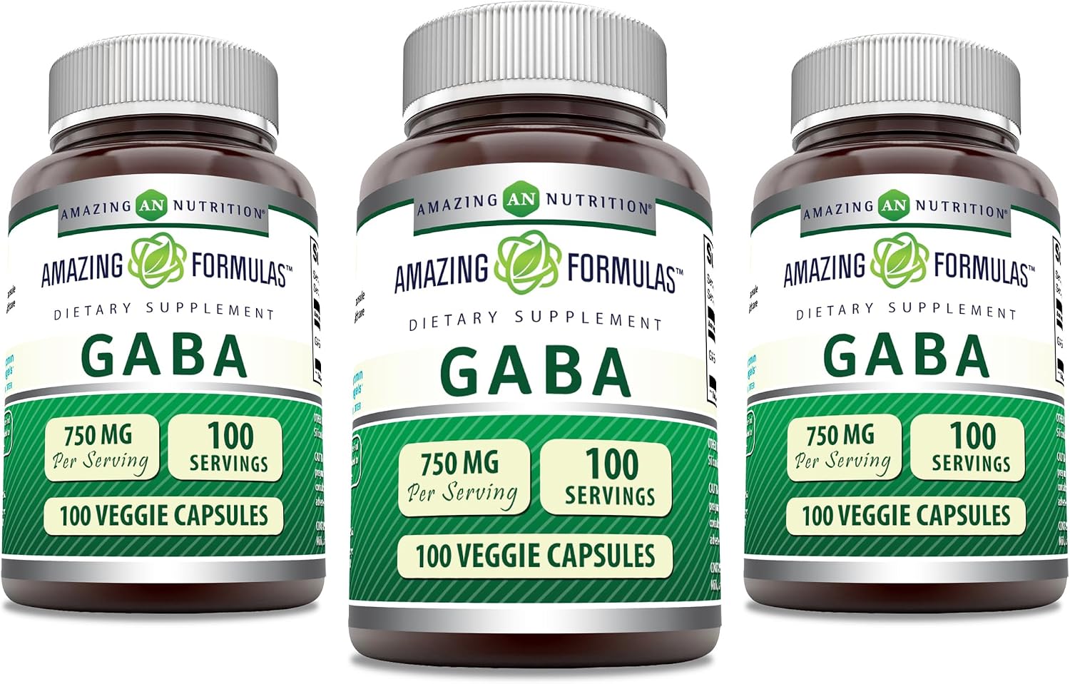 Amazing Formulas GABA 750 mg per Capsule - 100 Vegan Capsules