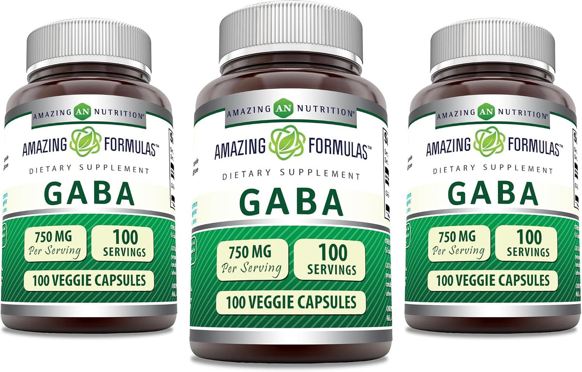 Amazing Formulas GABA 750mg Cápsulas – Alta potencia: 750 mg de GABA por cápsula. – Image 6
