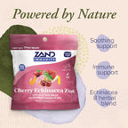 ZAND Immunity Cherry Echinacea Zinc Throat Lozenges - 2 Pack (100 Pastillas)