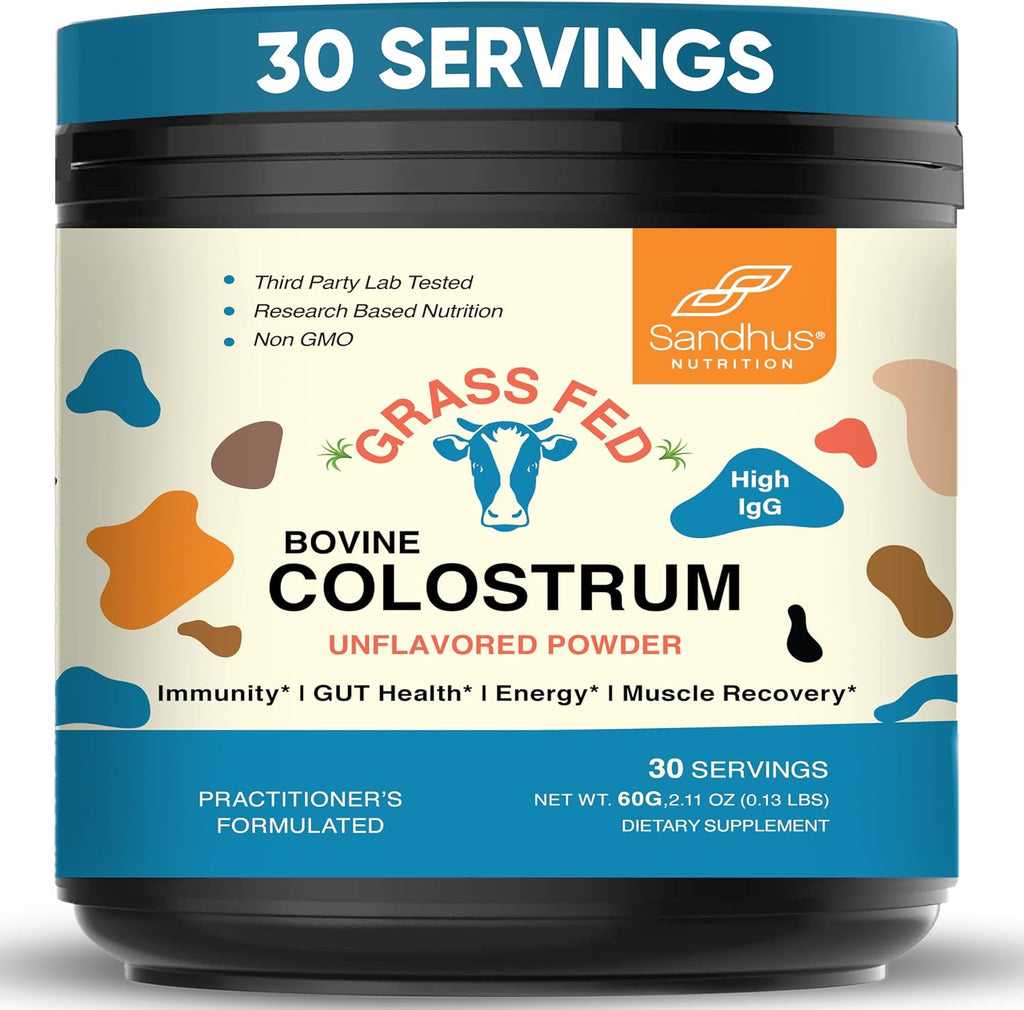 Sandhu's Calostro Bovino en Polvo Grass Fed - Sin Sabor - 30 Dosis