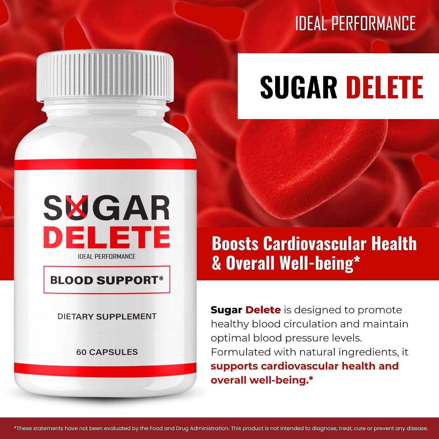Sugar Delete Cápsulas - Fórmula Premium para Circulación y Niveles Estables, 60 Cápsulas