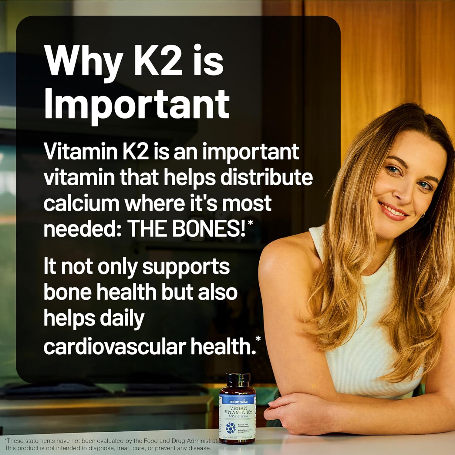 NatureWise Vitamina K2 600mcg con MK-7 100mcg y MK-4 500mcg - Complejo K para Huesos y Corazón - Vegano, Sin Gluten - 90 Cápsulas Blandas