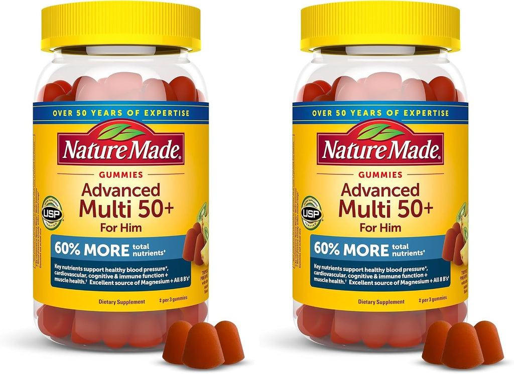 Nature Made Advanced Multivitamin Gummies 50+ para Él - 84 Gominolas