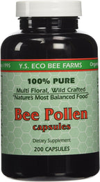Y.S. ECO Bee Farms Pure Bee Pollen 1000mg – 200 Capsules