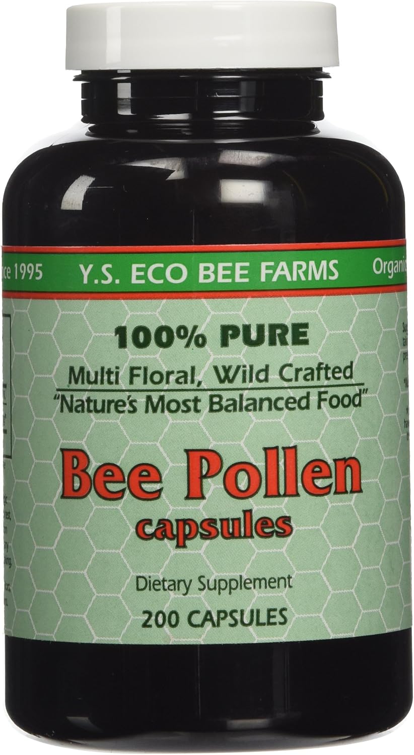 Y.S. ECO Bee Farms Pure Bee Pollen 1000mg – 200 Capsules