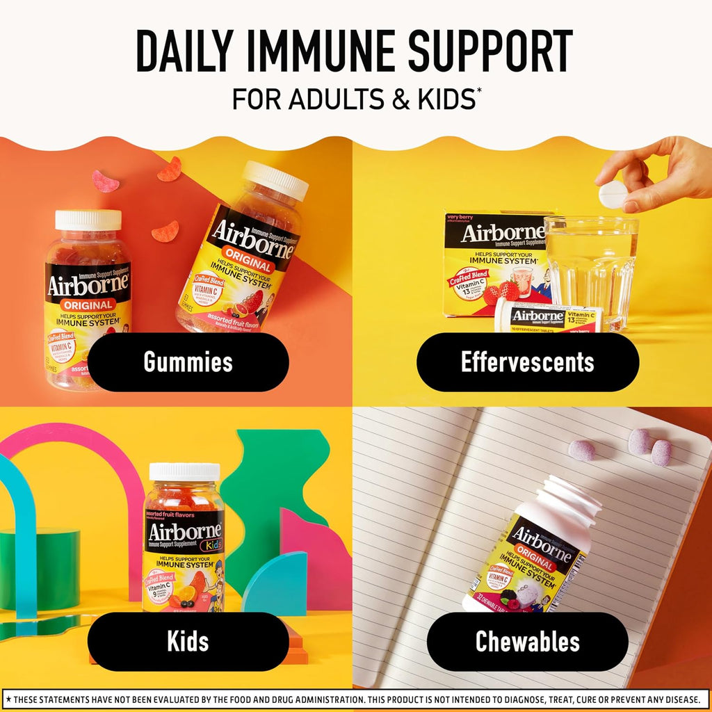 Airborne Zesty Orange Vitamina C 1000mg Efervescente - 36 Comprimidos