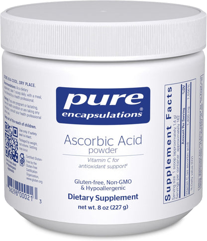 Pure Encapsulations Ácido Ascórbico en Polvo – Vitamina C Hipoalergénica, 227 g – Image 1