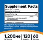 Nutricost Cissus Quadrangularis (1200mg) 120 Cápsulas - 60 Dosis, Sin Gluten, No-GMO, Vegetariano