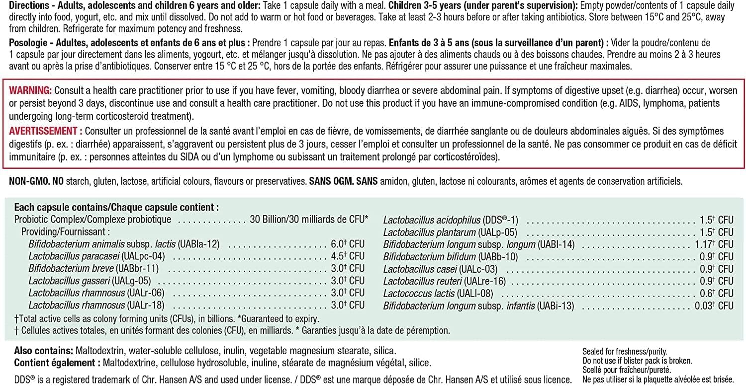Probiotic 30 Billion, 30 cápsulas - Jamieson
