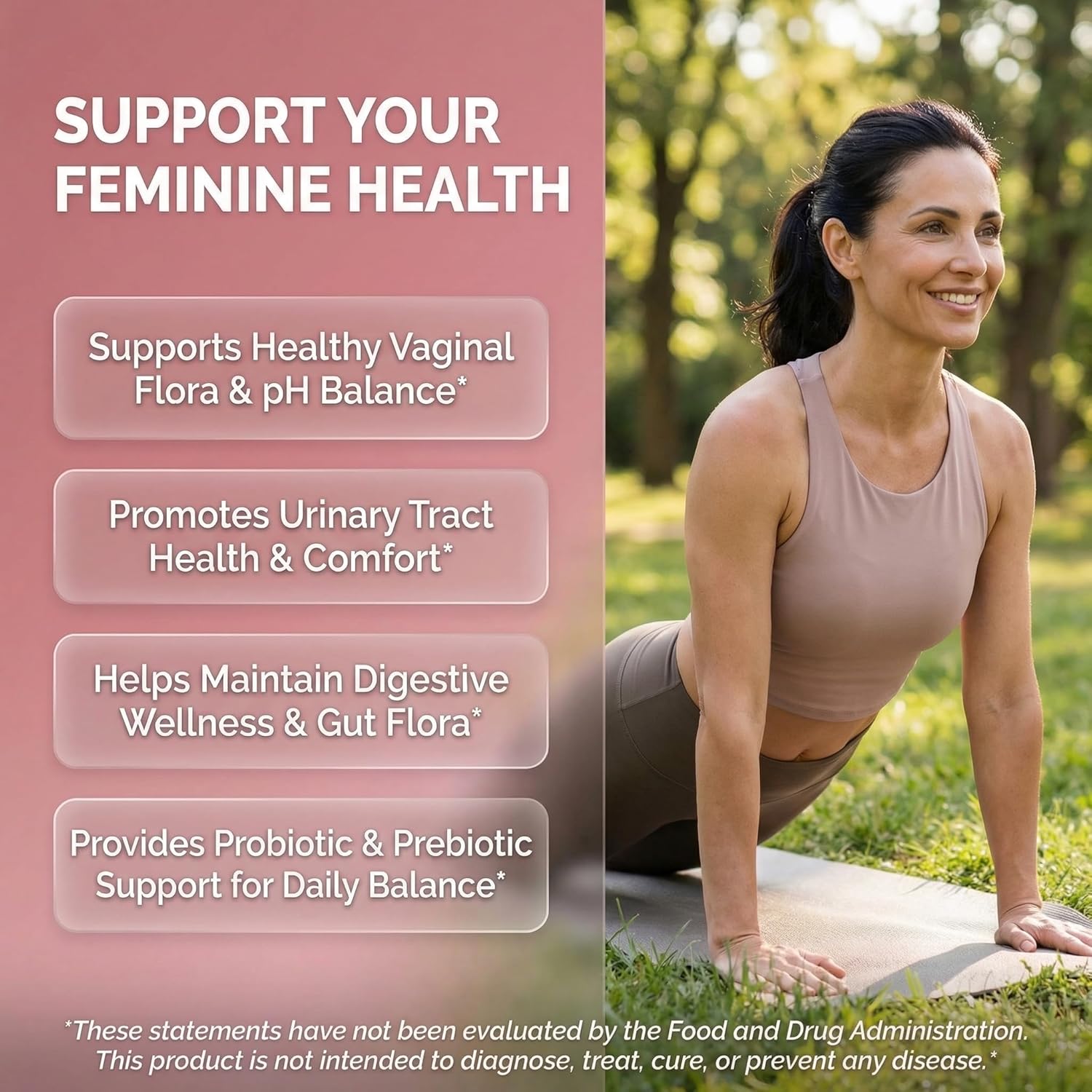 Clean Nutra Vaginal Probiotics for Women + Prebiotics Digestive Enzymes Bromelain Cranberry D Mannose Horsetail Black Cohosh Artichoke Hibiscus Flowers Probiotic for Digestive Health 90 Vegan Capsules