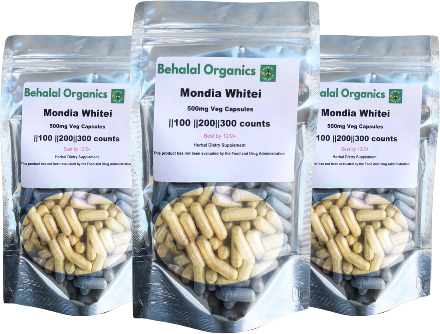 Mondia Whitei (Mulondo) Raíz en Polvo 500mg - 100 Cápsulas Vegetarianas