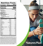 NaturesPlus FRUITEIN Batido de Proteínas con Frutas Rojas Exóticas - 1.3 lbs (590 g) - 13g de Proteína Vegetal por Ración - Sin Gluten y Vegano