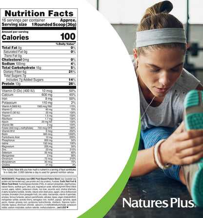 NaturesPlus FRUITEIN Batido de Proteínas con – Tri-Part Protein Blend: Una mezcla patentada de proteína de arroz – Image 5