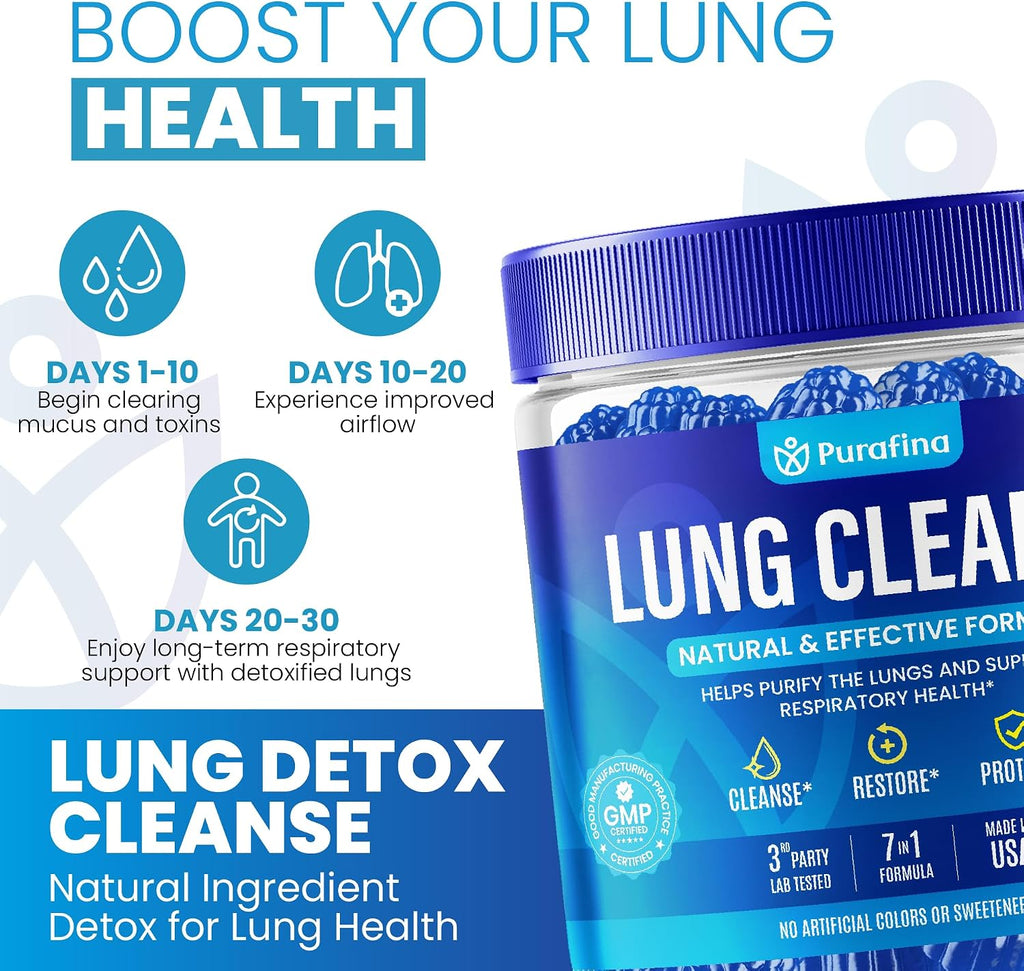 Purafina Lung Cleanse Gummies 7 en 1 - 60 Gominolas