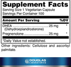 Douglas Laboratories DHEA Plus - 25 mg DHEA + Pregnenolona, 100 cápsulas