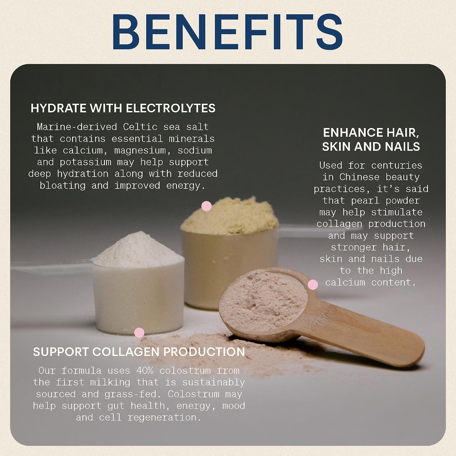 The Skinny Confidential Beauty Salt - Polvo de Hidratación con Colostrum, Electrolitos y Perla