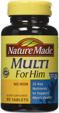 Nature Made Multivitamin for Him - Multivitamin for Men for Daily Nutritional Support, 90 Tablets (Pack of 3)