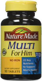 Nature Made Multivitamin for Him - Multivitamin for Men for Daily Nutritional Support, 90 Tablets (Pack of 3)