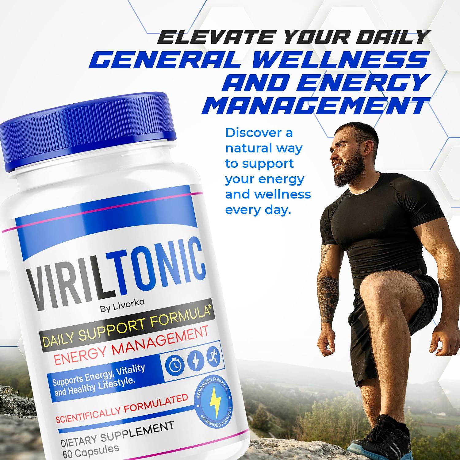 LIVORKA Viriltonic Cápsulas, Fórmula Avanzada de Apoyo (60 Cápsulas)