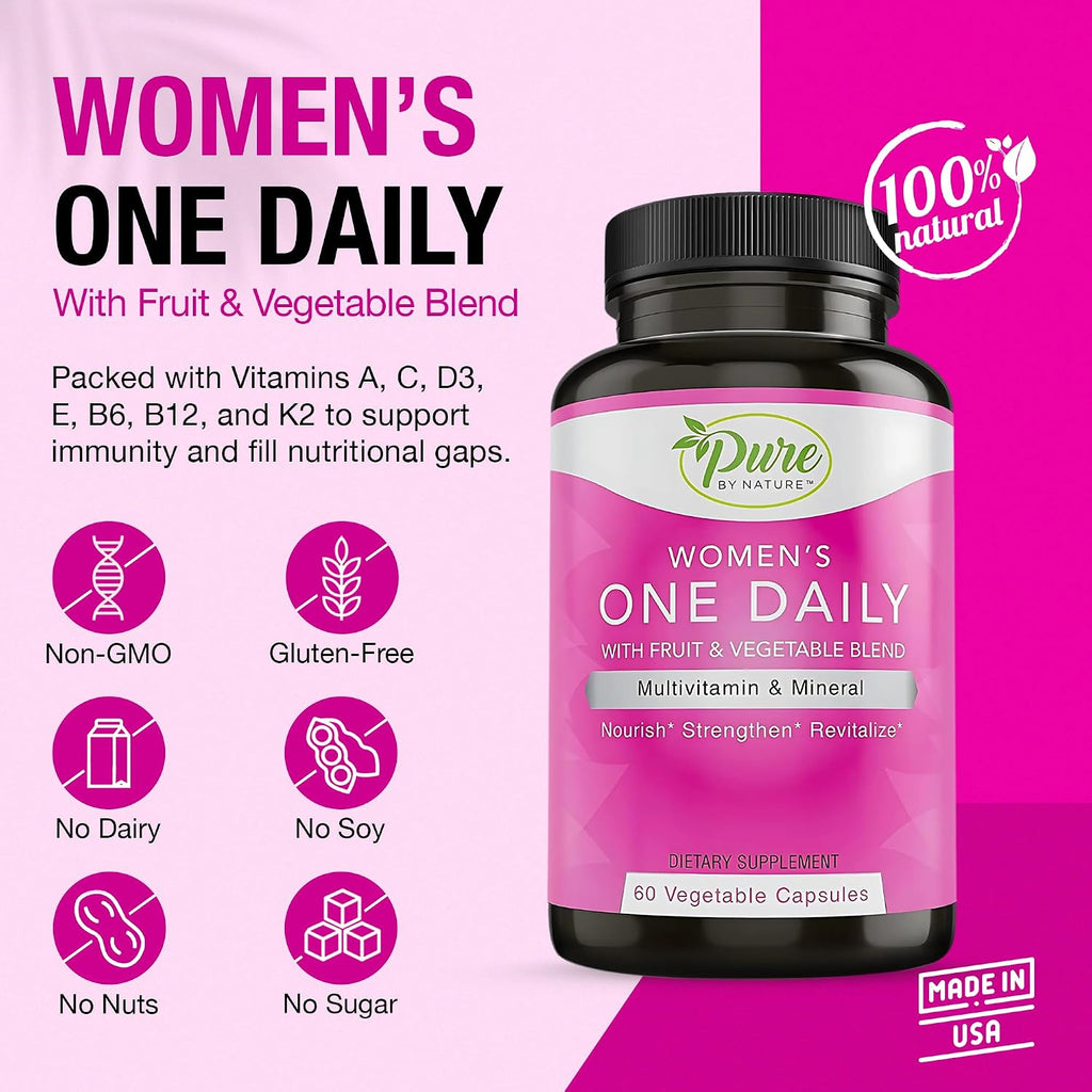 Pure By Nature Multivitamínico Diario para Mujeres, 60 Comprimidos