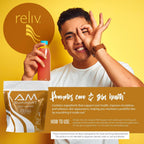 AM Support Mezcla Matutina de Nutrición – Cero Calorías Apoyo Nutricional GLP-1 con Vitaminas, Minerales, Aminoácidos, Fibra Prebiótica, Baobab, Ginseng y Colágeno Marino - Melocotón Mango - 30 Servicios