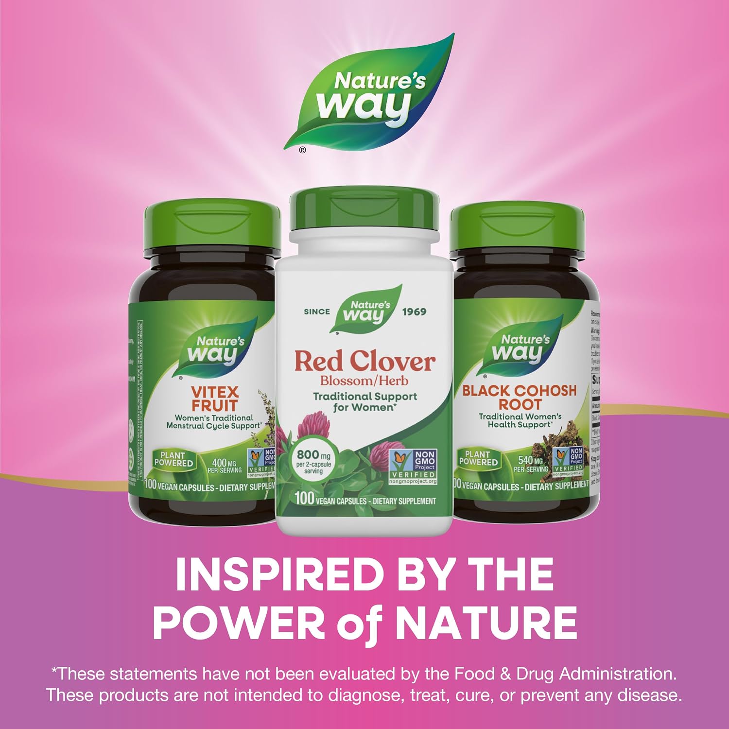 Nature's Way Trébol Rojo 800 mg - 100 Cápsulas Veganas
