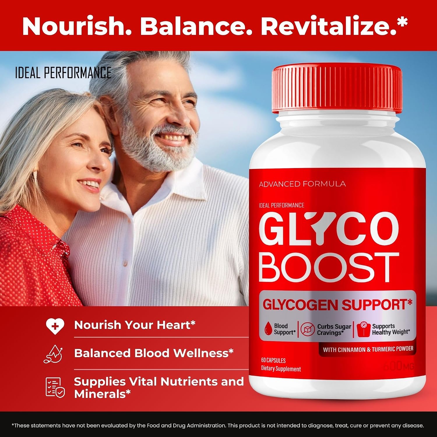 IDEAL PERFORMANCE Glyco Boost Blood Capsules - Suplemento para Circulación Saludable (3 Pack)