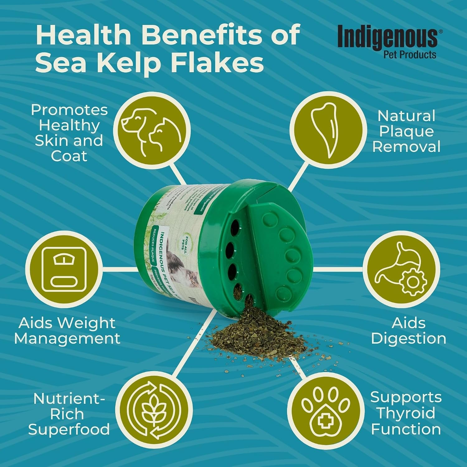Indigenous Pet Organic Sea Kelp Flakes for Dogs – 72 g (2.54 oz)