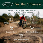 Adapt Naturals Multivitamínico para Mujeres y Hombres, Biodisponible, Fácil Absorción, con Biotina, Niacina, Vitamina A, B, C, D, E, K1, Zinc y Magnesio - Apoyo Inmunitario - 30 Días
