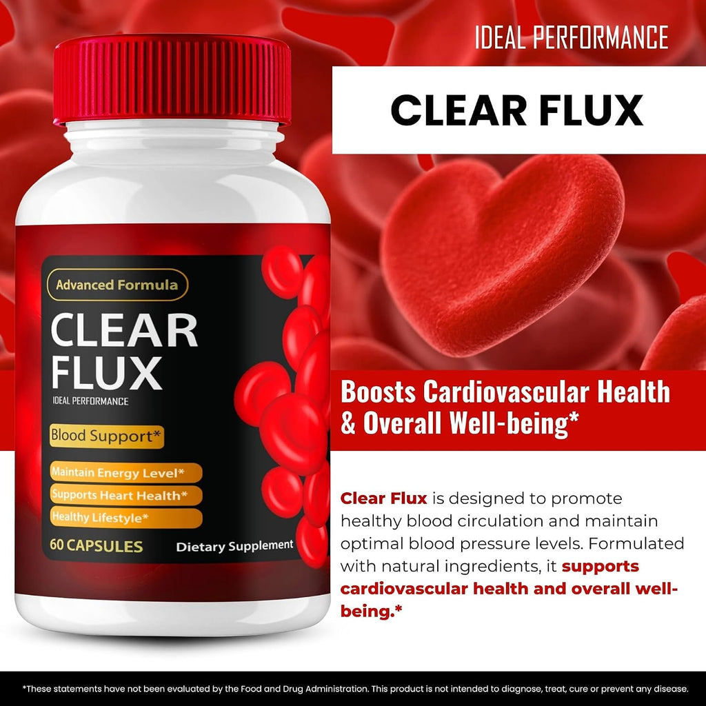 Clear Flux Complemento, Fórmula Oficial, 60 Cápsulas