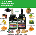 AyBet Sea Moss & Himalayan Shilajit Combo - 240 Cápsulas
