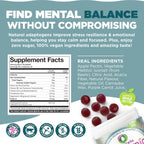NUTRAMIN Mood Boost Gomitas Multivitamínicas - Deliciosas gomitas antiestrés con magnesio, ashwagandha y vitaminas del grupo B para la calma y el enfoque - Sin azúcar, veganas, sin gluten (90 unidades)