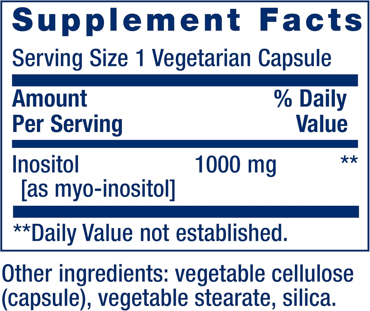 Life Extension Inositol Caps – 1000 mg de Myo-Inositol – 360 Cápsulas Vegetarianas