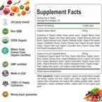 AAMATEC LIFE Superalimentos Orgánicos Verduras y Frutas - 120 Comprimidos (Paquete de 2)