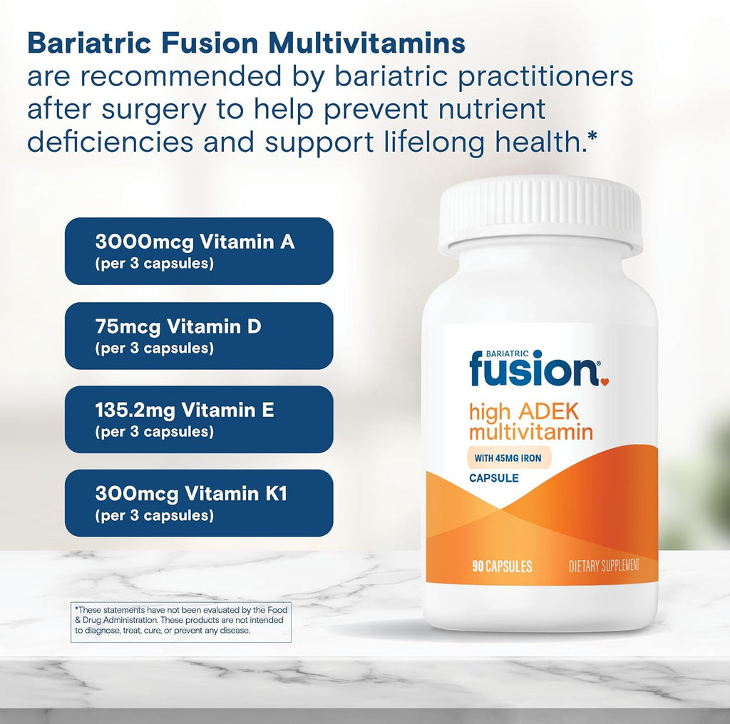 Bariatric Fusion High ADEK Multivitamin con Hierro
