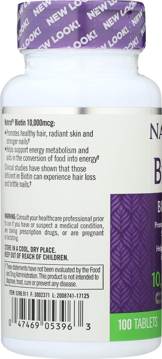 Natrol Biotina 10.000 mcg 100 Comprimidos