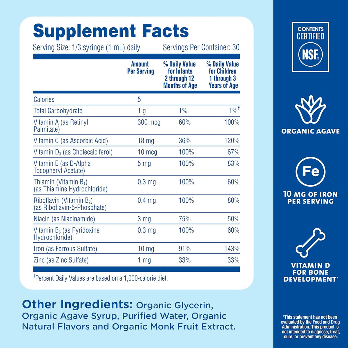 Mommy's Bliss Multivitamínico para bebés + – Fácil administración: la jeringa dosificadora sin derrame permite dar – Image 5