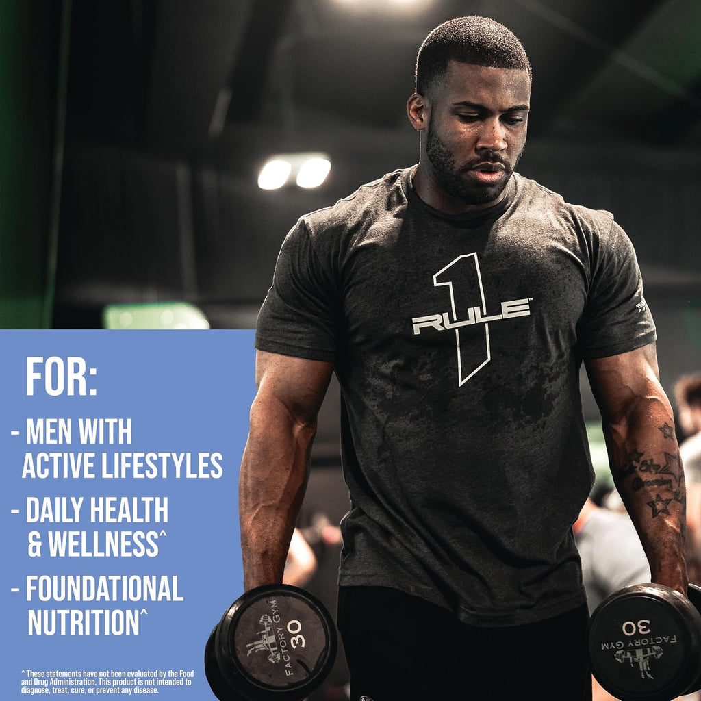 Rule 1 Proteins Men's Daily Multi, 180 Comprimidos, 60 Días