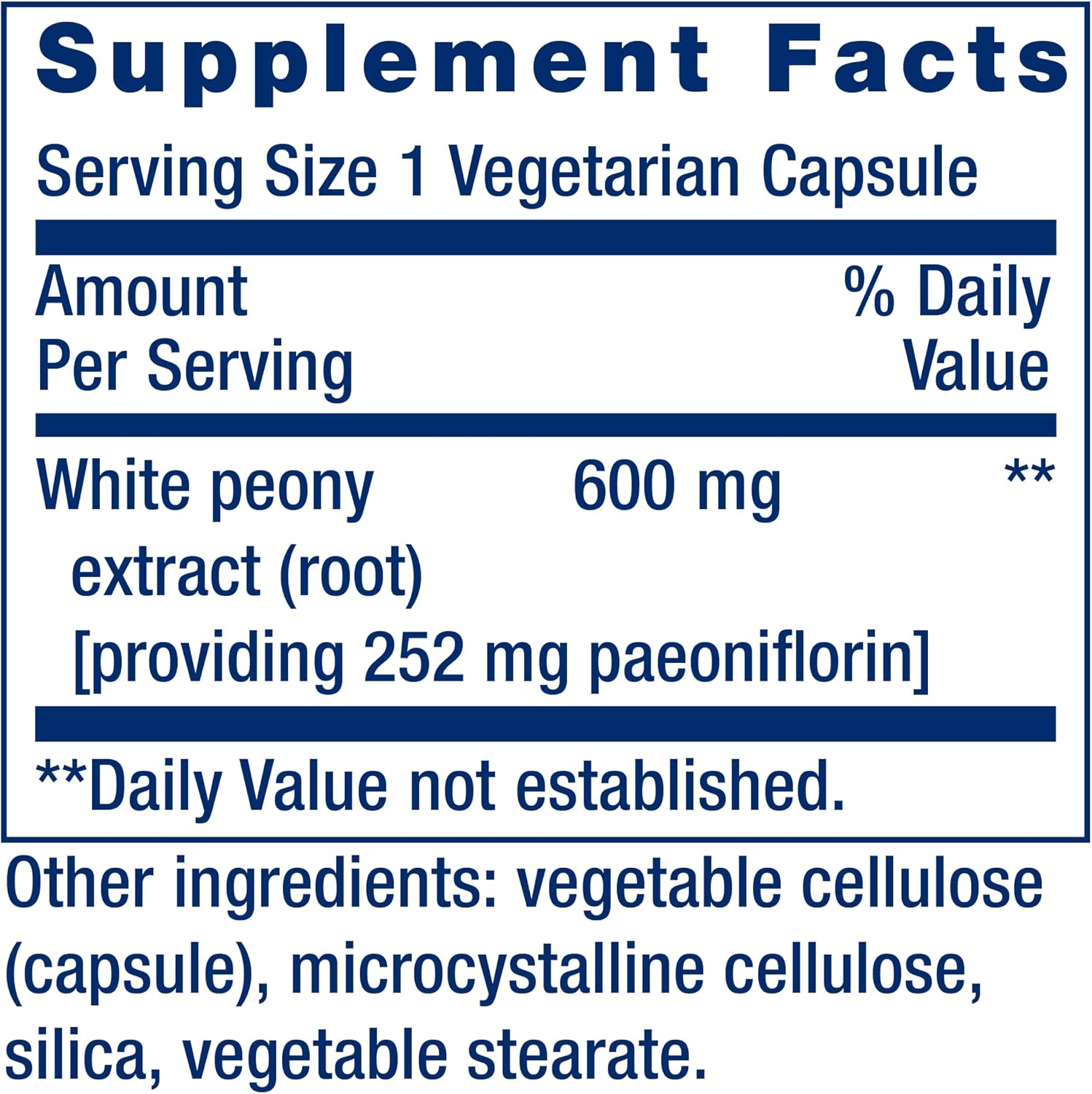 Life Extension Peony Immune – Raíz de Peonía Blanca – Apoyo Inmunológico – 60 Cápsulas Vegetarianas