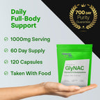 Longevity Box Ultra Pure GlyNAC 1000mg - 120 Cápsulas Veganas