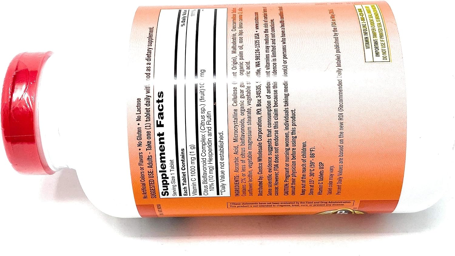 Kirkland Signature Vitamina C 1000 mg, 500 Comprimidos