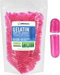 XPRS Nutra Cápsulas Vacías de Gelatina Talla 0 - 1000 Unidades - Cápsulas de Gelatina Bovina para Suplementos Caseros (Rosa Azalea)