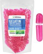 XPRS Nutra Cápsulas Vacías de Gelatina Talla 0 - 1000 Unidades - Cápsulas de Gelatina Bovina para Suplementos Caseros (Rosa Azalea)