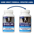 Dr. Oscar Blood Aid 3 en 1 - Suplemento de Hierro para Perros, Apoya la Salud Sanguínea, Inmunidad y Energía, 120 Comprimidos