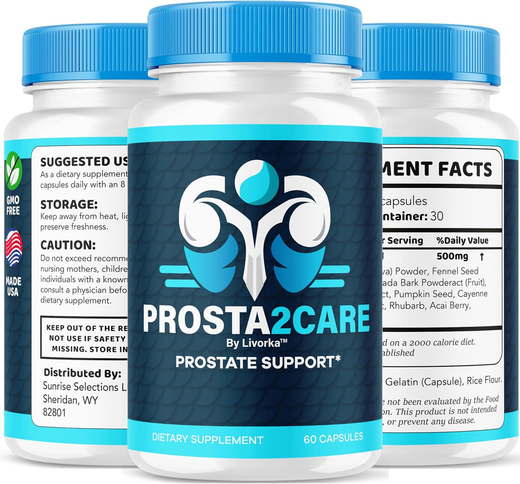 Prosta2Care Cápsulas, Fórmula Avanzada Natural, para Uso Diario, 120 Cápsulas (2 Pack)