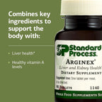 Standard Process Arginex - Suplemento para Hígado y Riñones - 90 Comprimidos