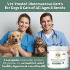 Tierra de Diatomeas Grado Alimenticio para Perros y Gatos - 26 Oz - Polvo Multiuso